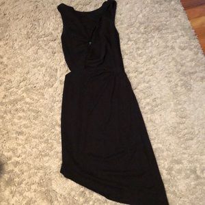 Bebe addiction cutout scoop back black dress
